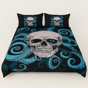 Jaxon 3-Skull Quilt Piece Bedding Set