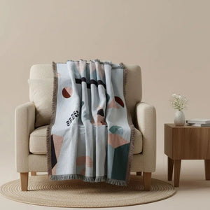 Nova Geometric Cotton Blend Sofa Blanket