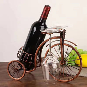 Brix Tricycle Wine Bottle & Glass Holder