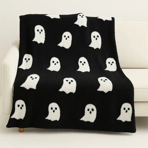 Hailey Ghost Knit Halloween Blanket
