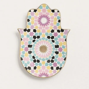 Mosaic Hamsa Ceramic Tray