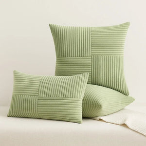 Rivon Corduroy Patch Pillowcase