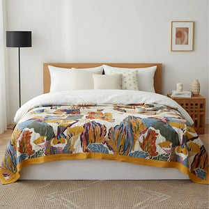 Iris Bloom Multi-layer Cotton Gauze Quilt