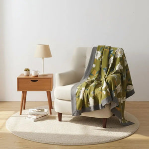 Camellia Floral Cotton Bed Quilt