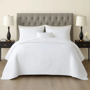 Camille Embroidered Quilted Bedspread Set