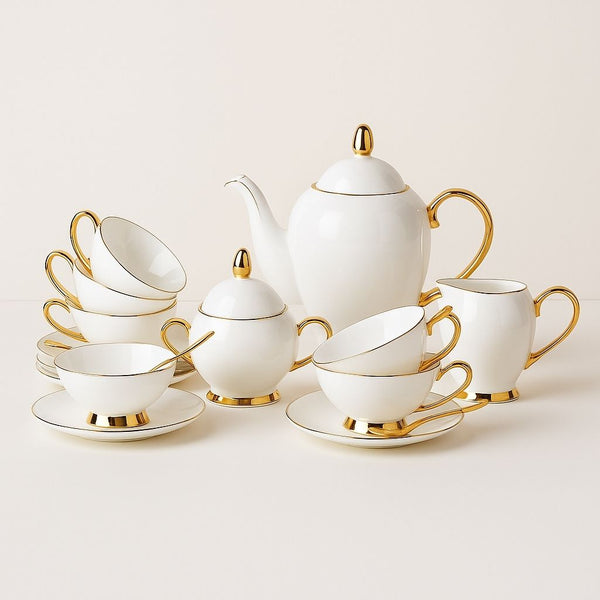 Aurora Bone Tea & Coffee Set