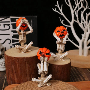 Jack Halloween Pumpkin Skull Trio
