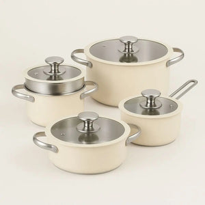 Sophia Ceramic-Coated Stainless Steel Cookware Set (9-Piece)