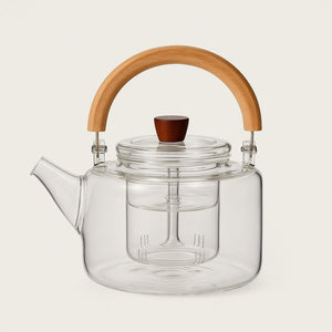 Magnetic Suction Loop-handled Glass Teapot
