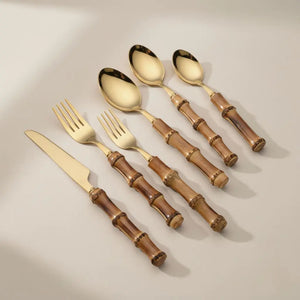 Isabella Bamboo Handle Cutlery Set