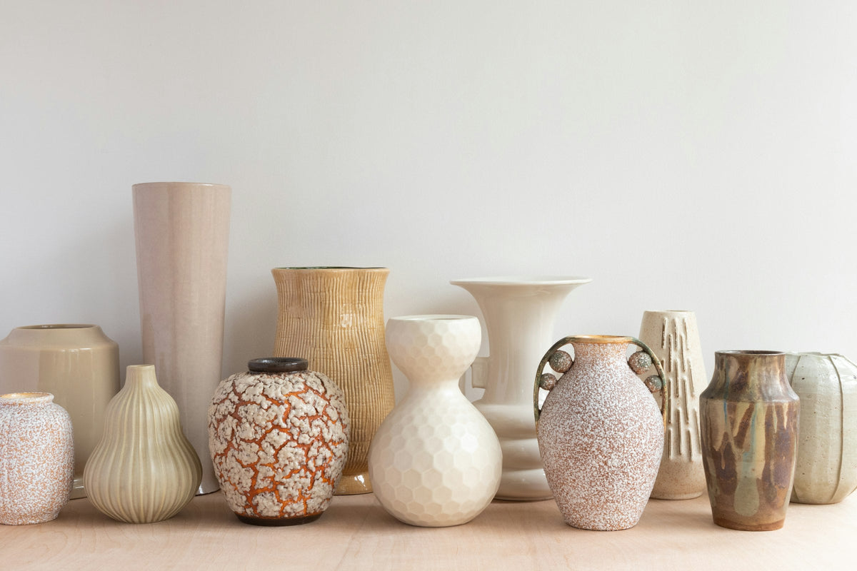 Collection of ceramic vases