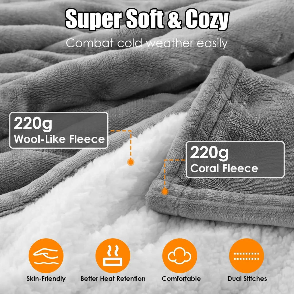 Maduro Electric Heated Fleece Blanket