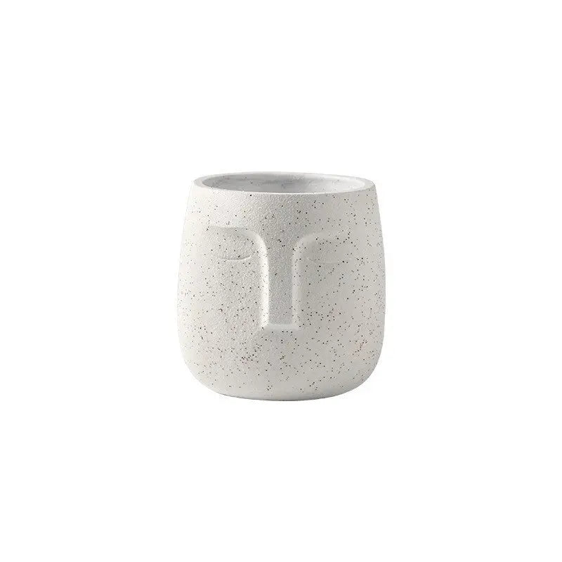 Amra Sculpted Face Plant Pot