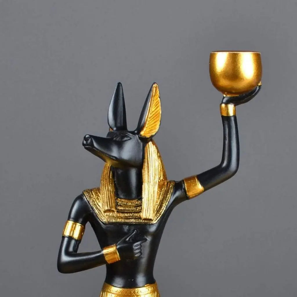 Anubis Candle Holder Set