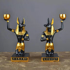 Anubis Candle Holder Set