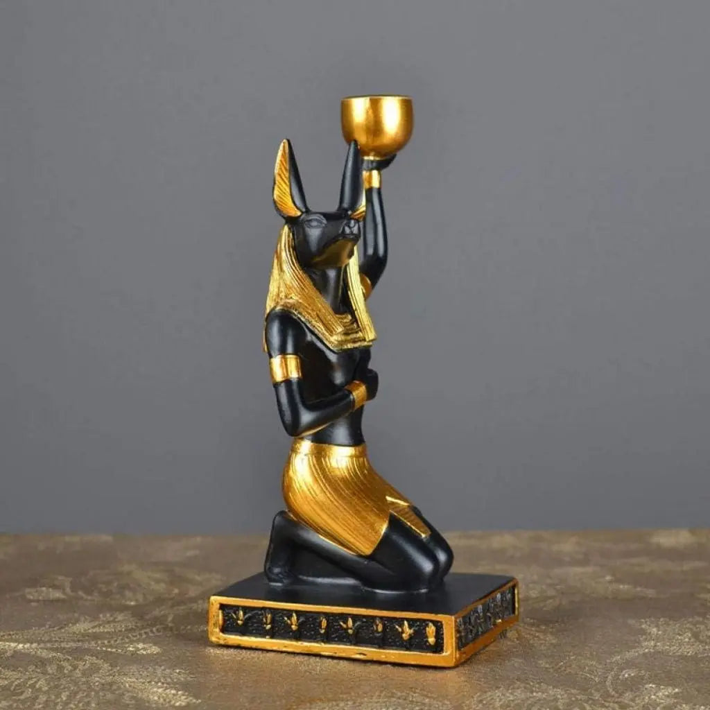 Anubis Candle Holder Set