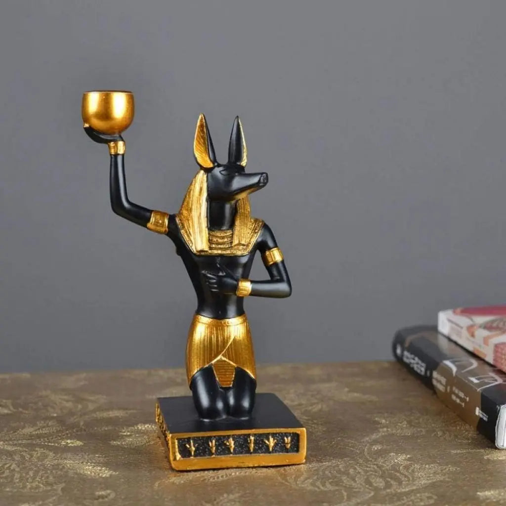 Anubis Candle Holder Set