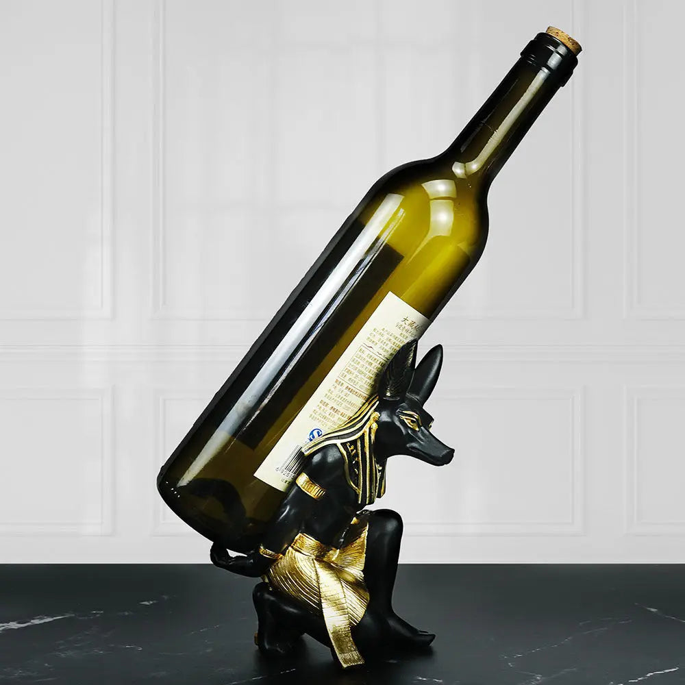 Anubis Egyptian Wine Bottle Holder