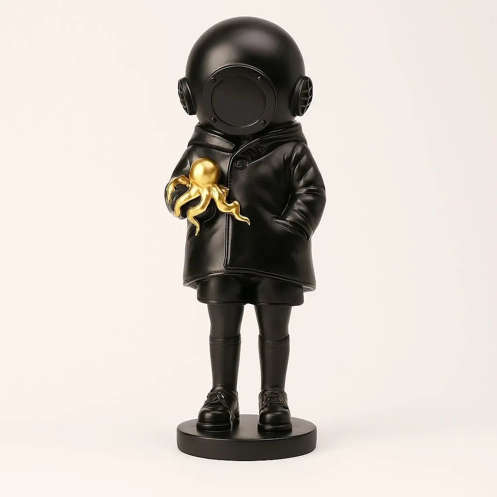 Astronaut Diver Statue With Octopus
