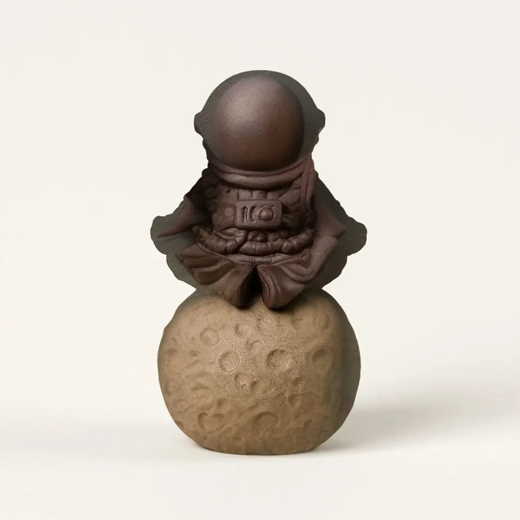 Zisha Astronaut Tea Pet - Purple Clay Chinese Tea Ceremony Figurine