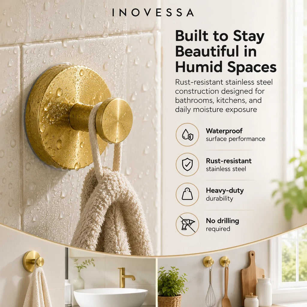 Aura Stainless Steel Suction Hooks