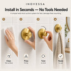 Aura Stainless Steel Suction Hooks