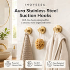 Aura Stainless Steel Suction Hooks