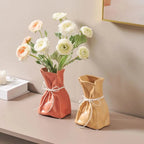 Auri Ceramic Drawstring Rope Vase