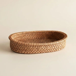 Akito Oval Handwoven Rattan Basket