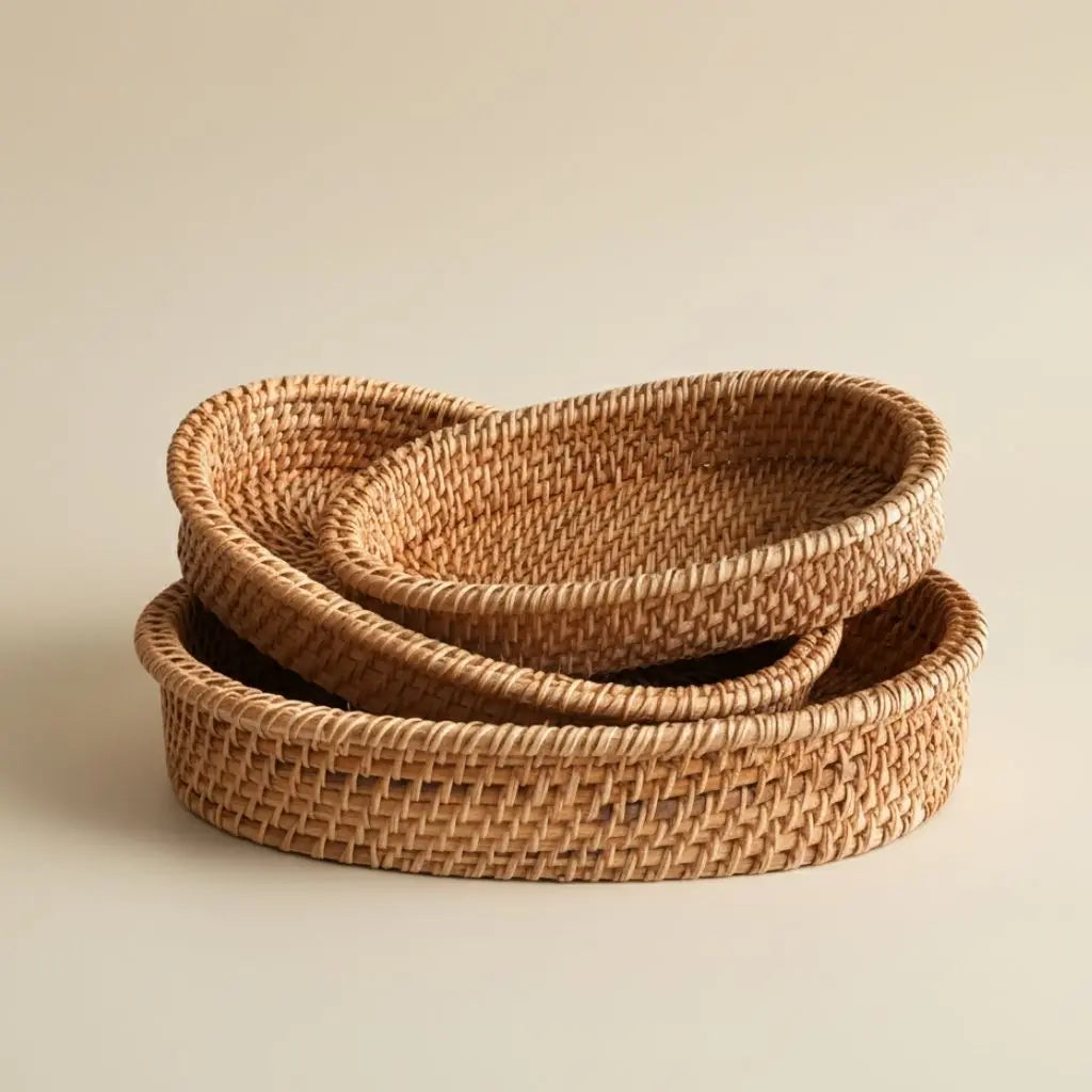 Akito Oval Handwoven Rattan Basket