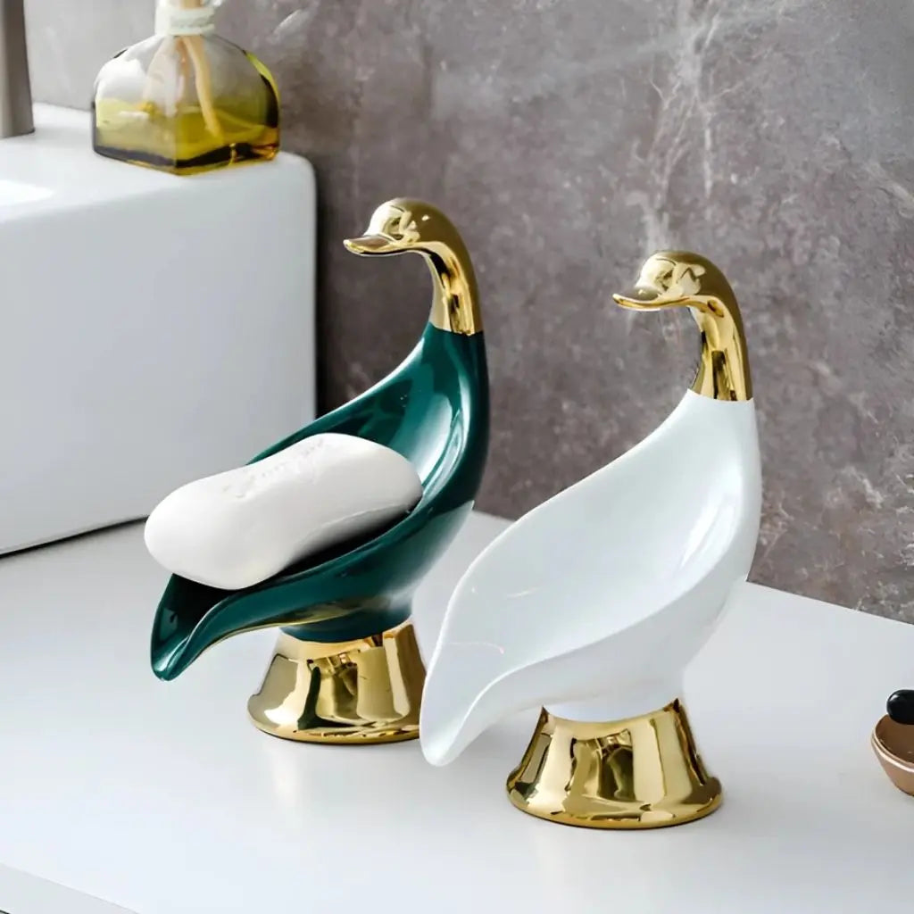 Clara Swan Soap Dish – Ceramic Bathroom Holder