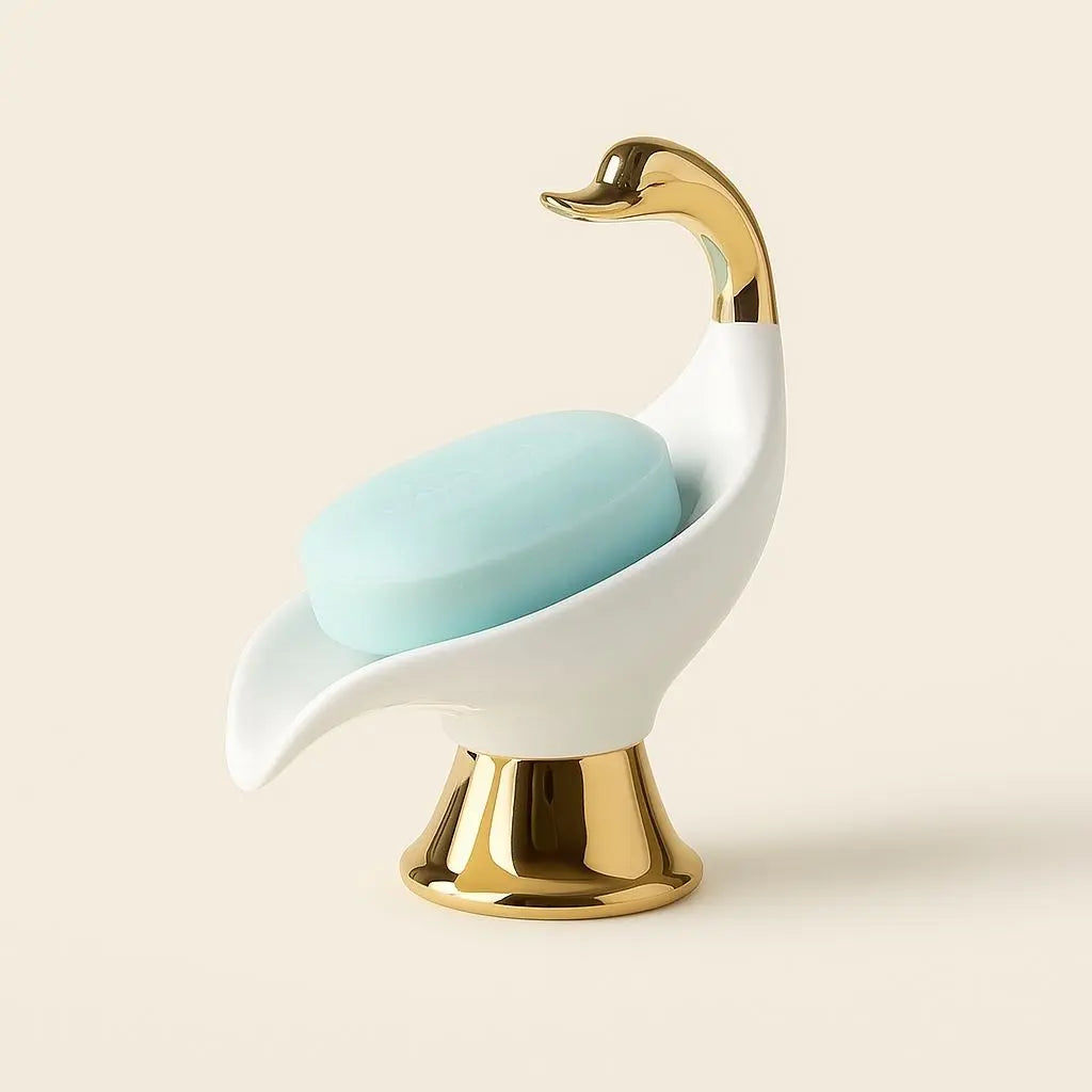 Clara Swan Soap Dish – Ceramic Bathroom Holder