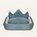 Leo Crown Dog Bed with Plush Cushion