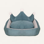 Leo Crown Dog Bed with Plush Cushion