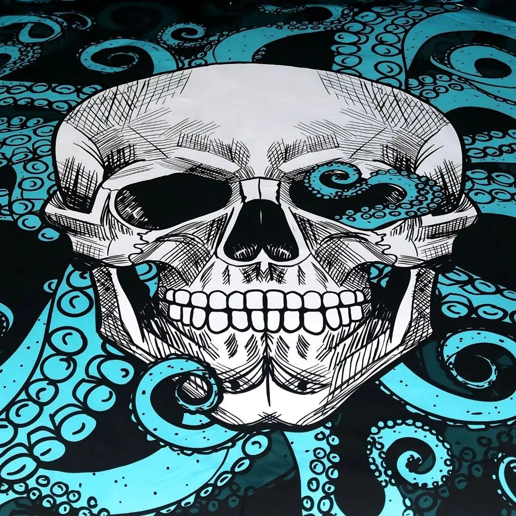 Jaxon 3-Skull Quilt  Piece Bedding Set