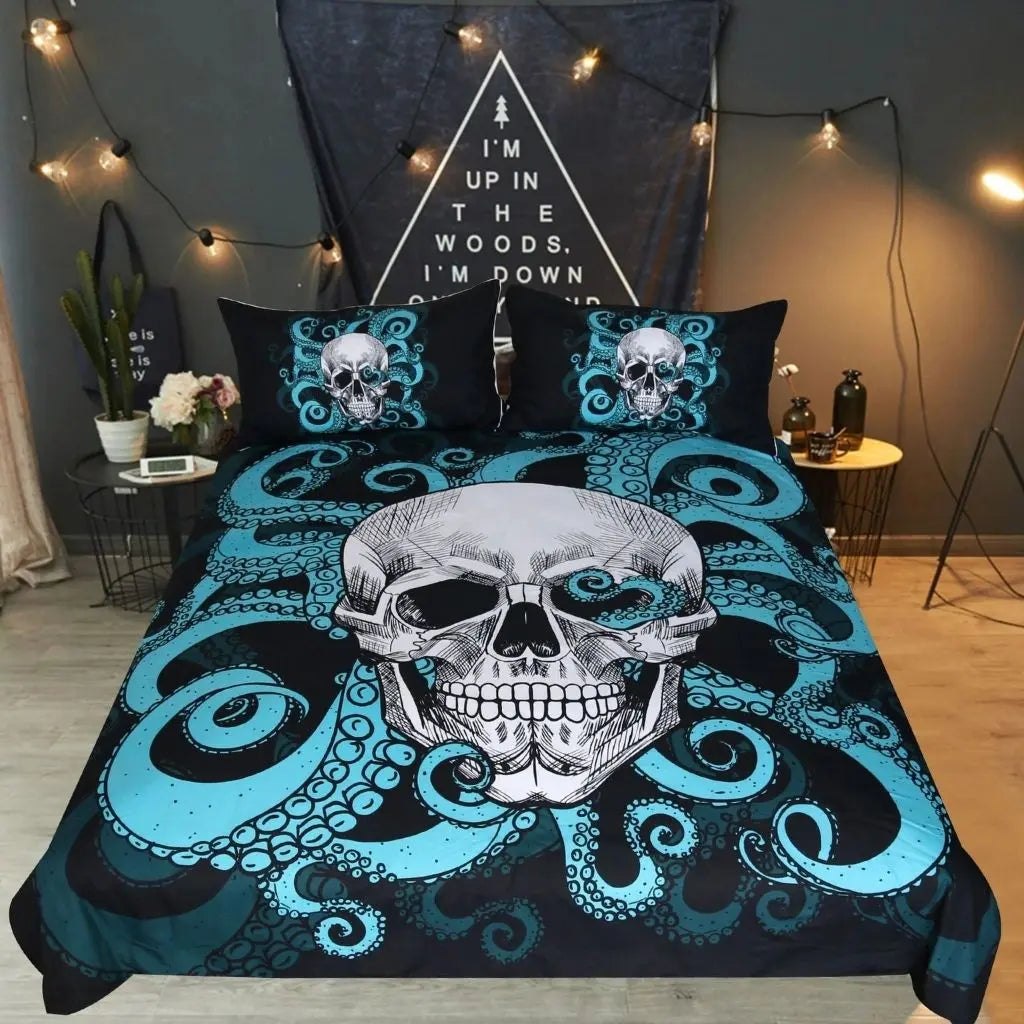 Jaxon 3-Skull Quilt  Piece Bedding Set