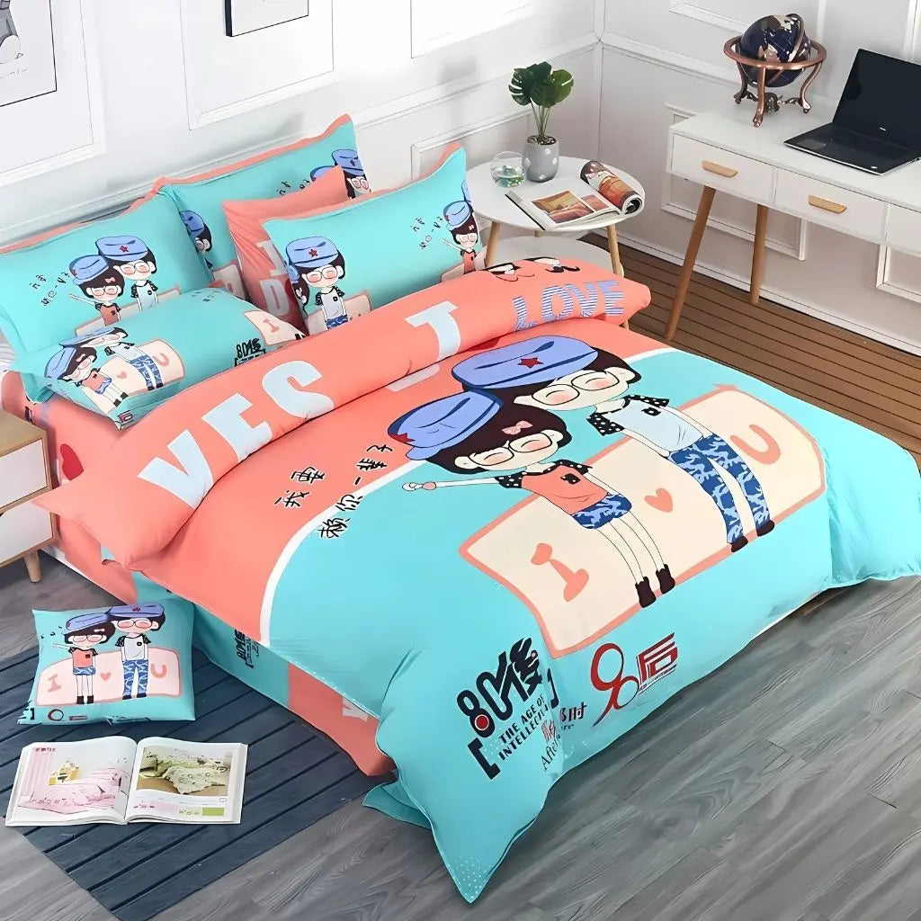 Lila Brushed Cashmere Cotton Bedding Set