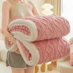 Thicken Plush Warm Layered Nap Blanket