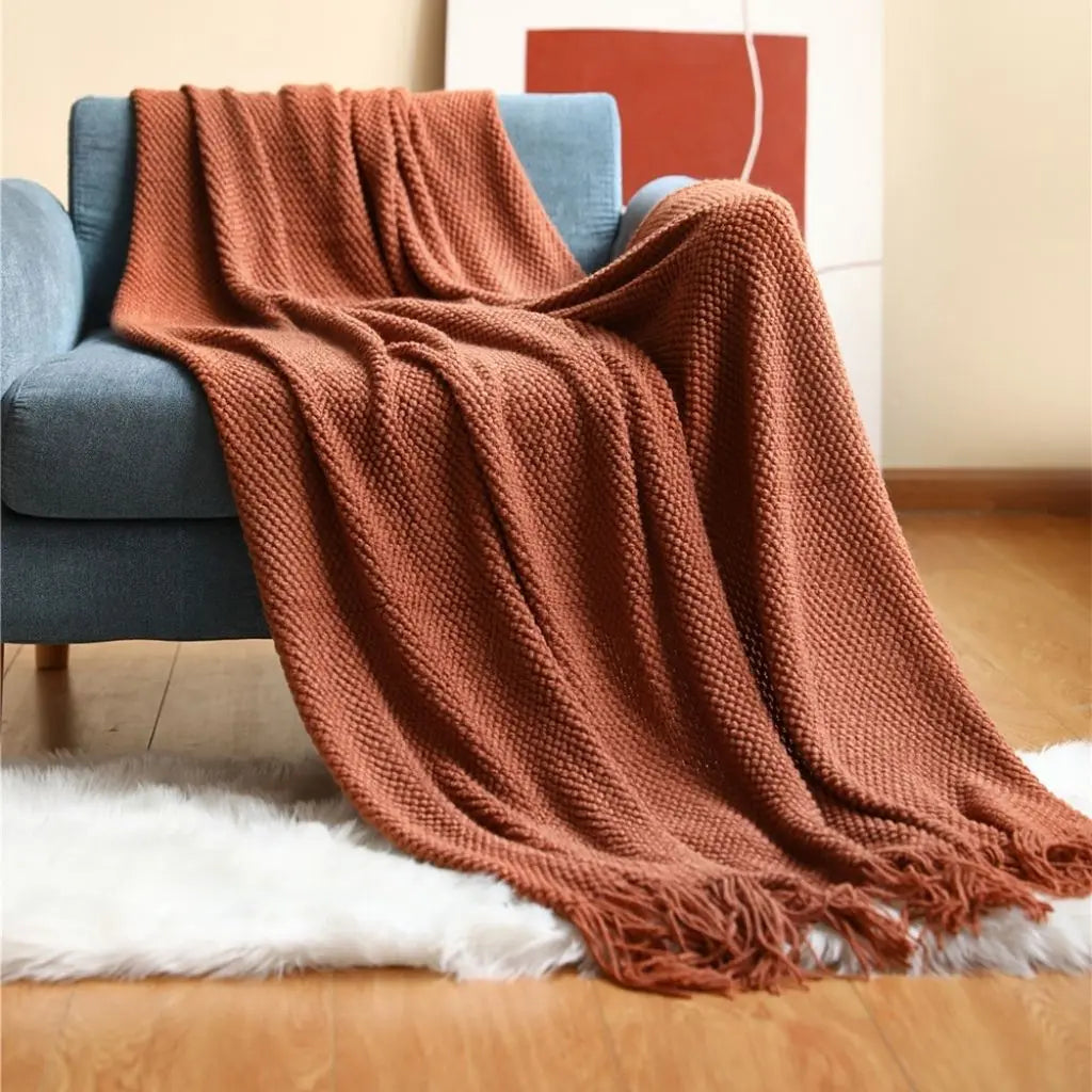 Pine Weave Knit Throw Blanket