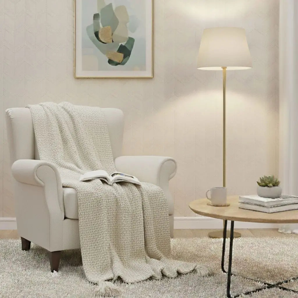 Nina Tassel Knit Imitation Cashmere Blanket