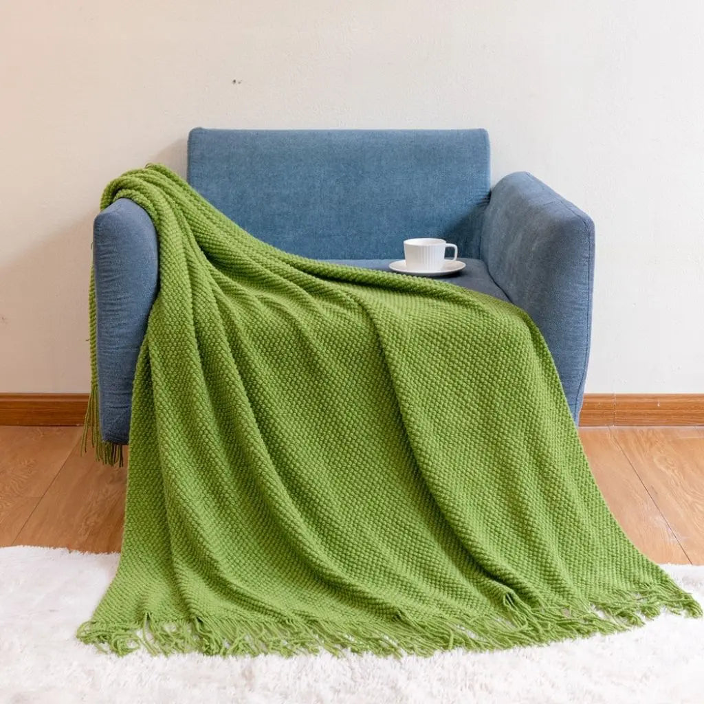 Pine Weave Knit Throw Blanket