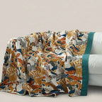 Mila Botanical Five-Layer Cotton Gauze Sofa Blanket