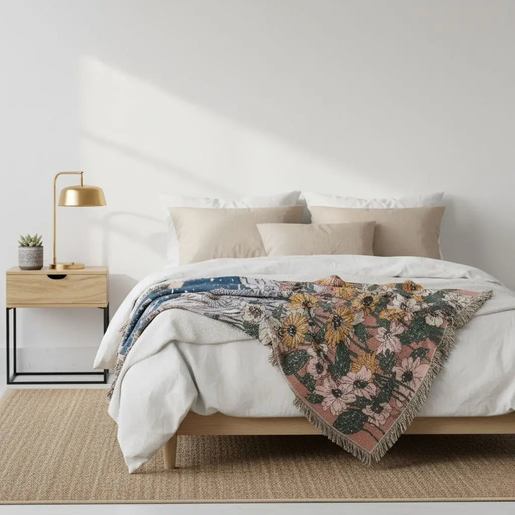 Selene Tarot Woven Throw Blanket
