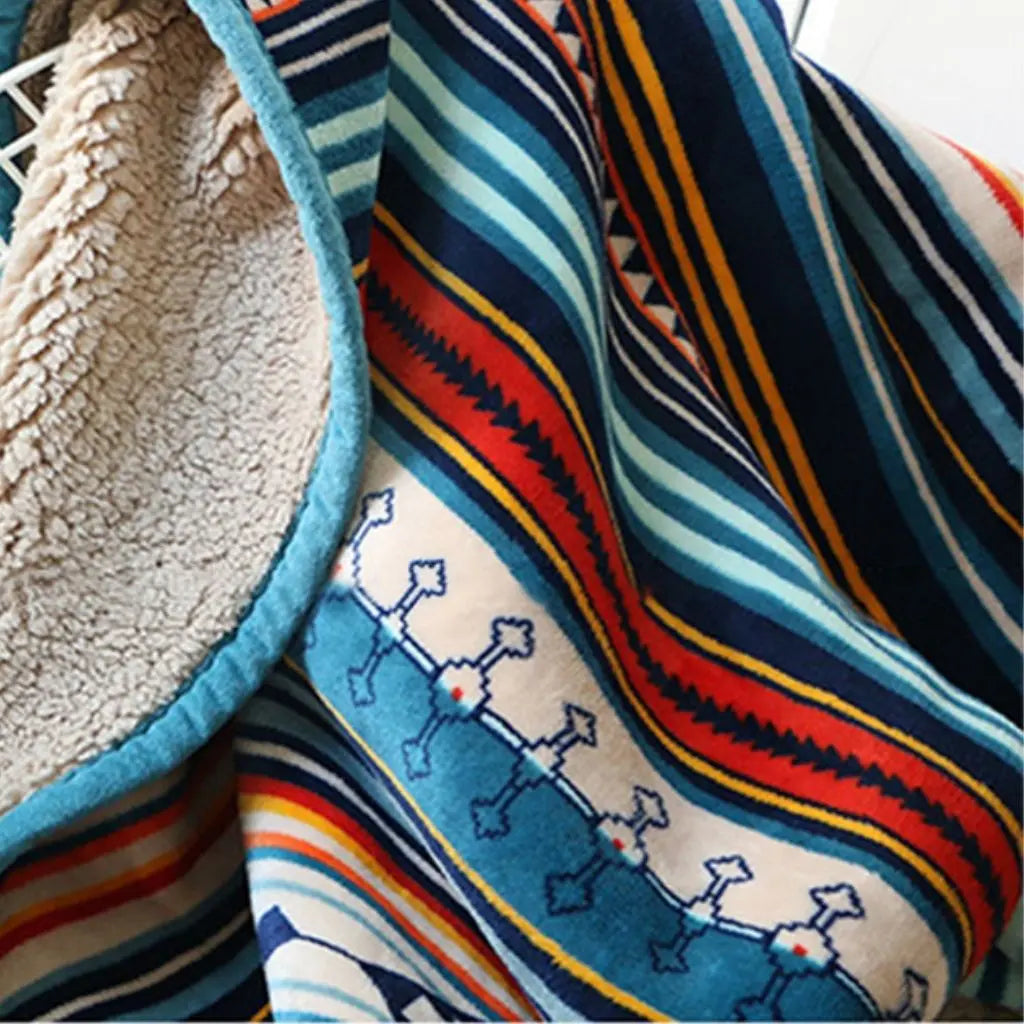 Diego Geometric Soft Fleece Throw Blanket