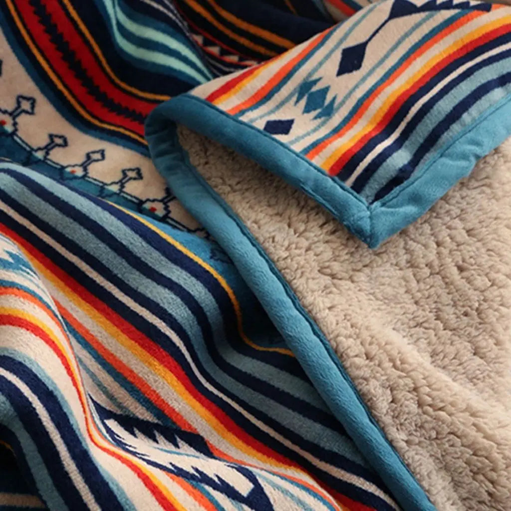 Diego Geometric Soft Fleece Throw Blanket