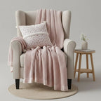 Mila Waffle Lace Soft Cotton Quilt Blanket