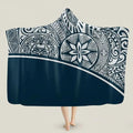 Ayla Bohemian Turtle Hooded Flannel Blanket