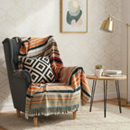 Mara Indian Stripe Tassel Acrylic Blanket