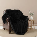 Ava Faux Leather Cashmere Throw Blanket