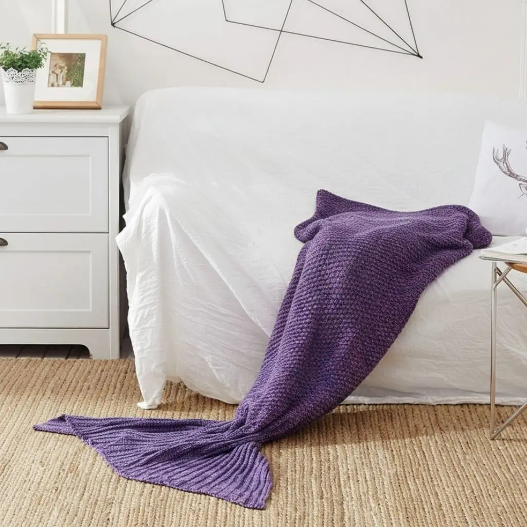 Isla Mermaid Tail Knit Blanket